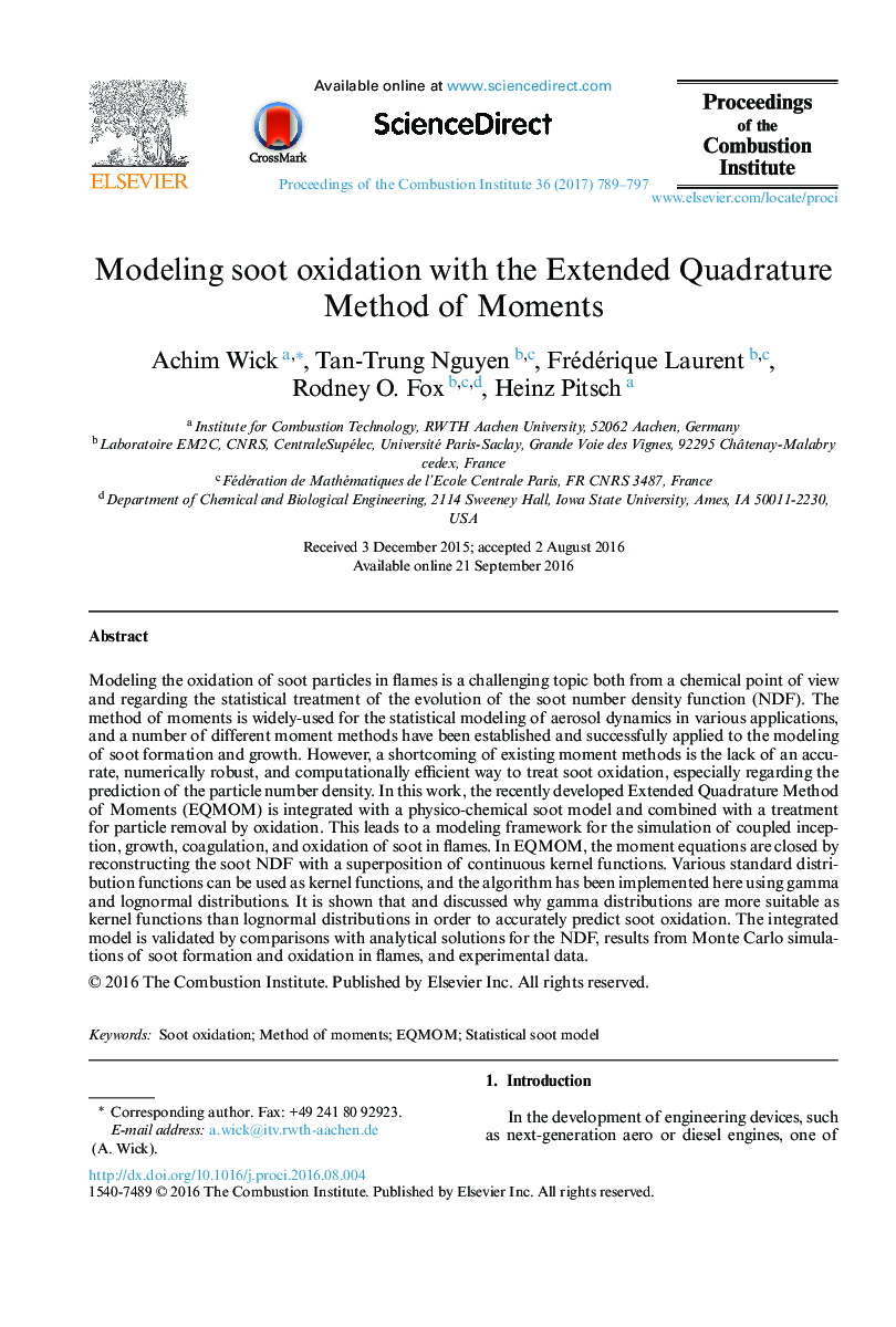 Modeling soot oxidation with the Extended Quadrature Method of Moments