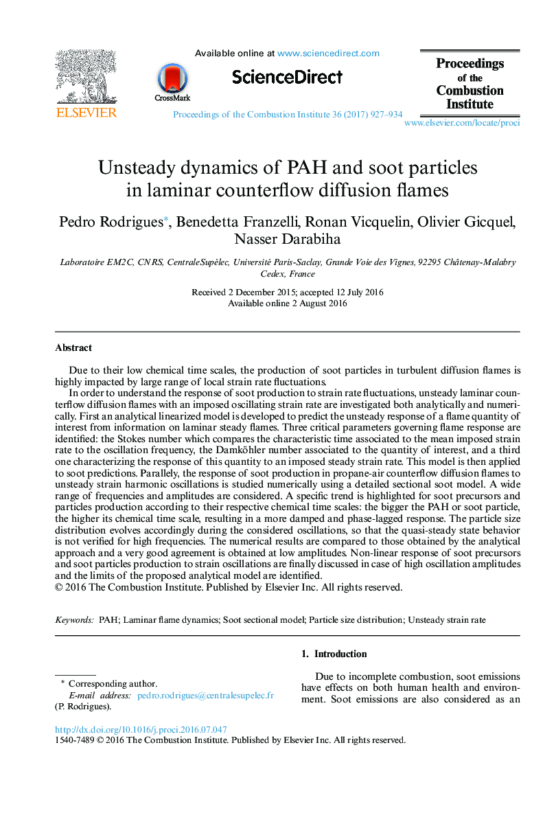 Unsteady dynamics of PAH and soot particles in laminar counterflow diffusion flames