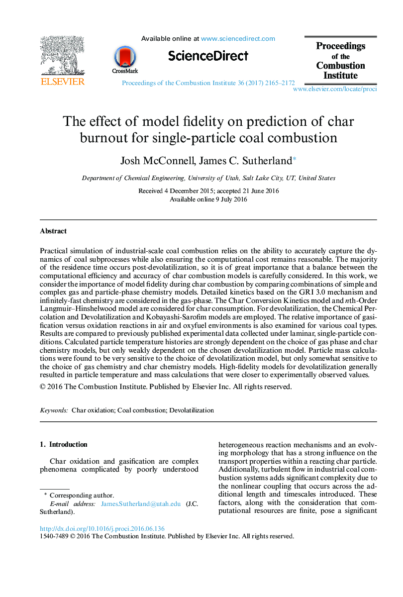 The effect of model fidelity on prediction of char burnout for single-particle coal combustion