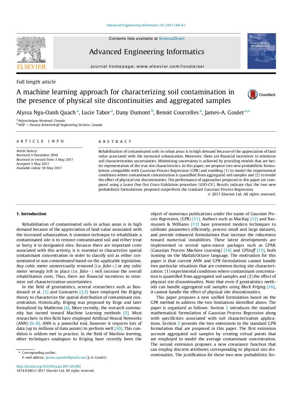 A machine learning approach for characterizing soil contamination in the presence of physical site discontinuities and aggregated samples