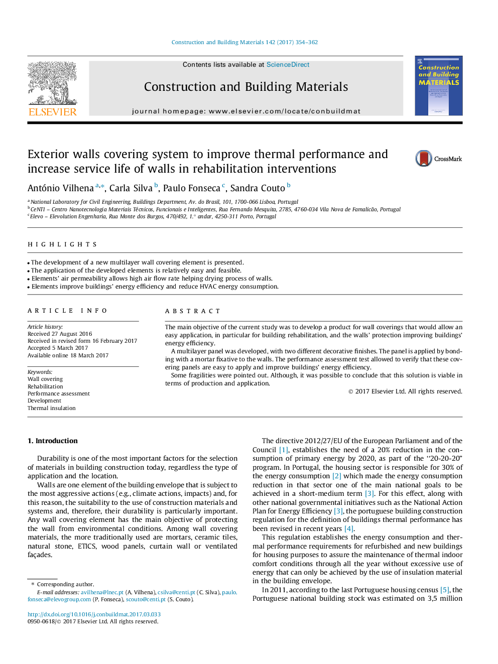 Exterior walls covering system to improve thermal performance and increase service life of walls in rehabilitation interventions