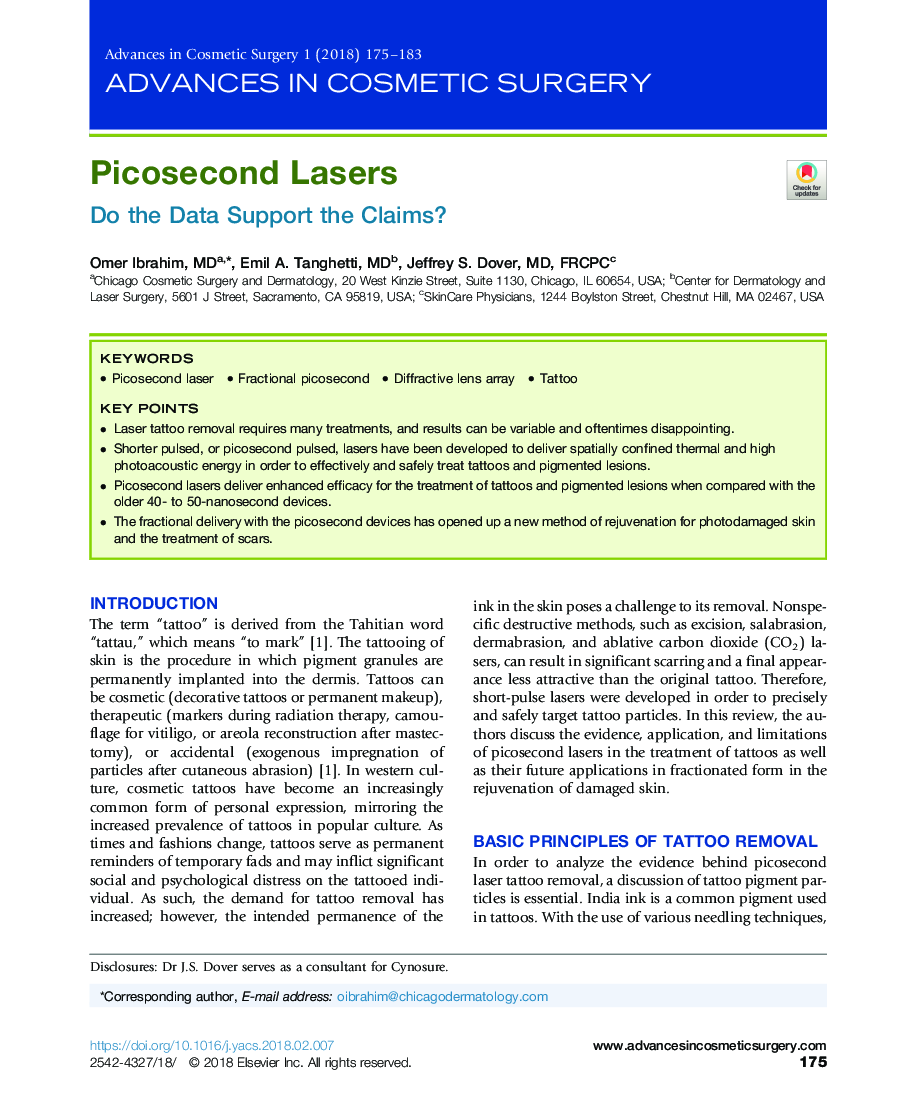 Picosecond Lasers