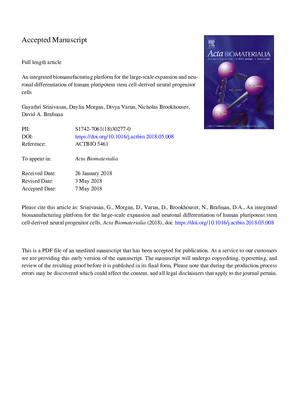 An integrated biomanufacturing platform for the large-scale expansion and neuronal differentiation of human pluripotent stem cell-derived neural progenitor cells