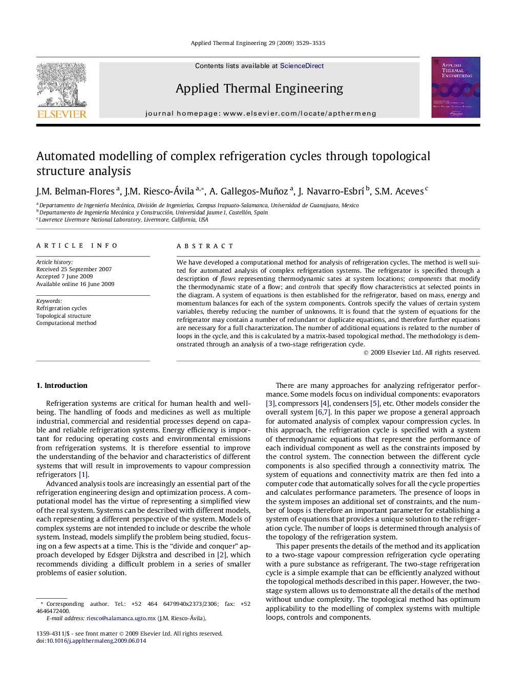 Automated modelling of complex refrigeration cycles through topological structure analysis