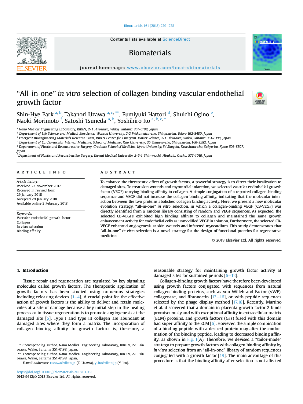 “All-in-one” inÂ vitro selection of collagen-binding vascular endothelial growth factor