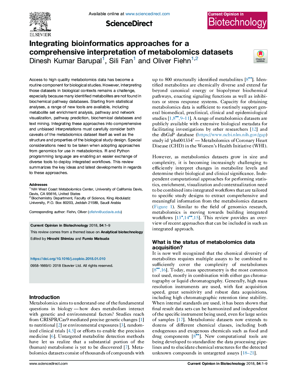 Integrating bioinformatics approaches for a comprehensive interpretation of metabolomics datasets