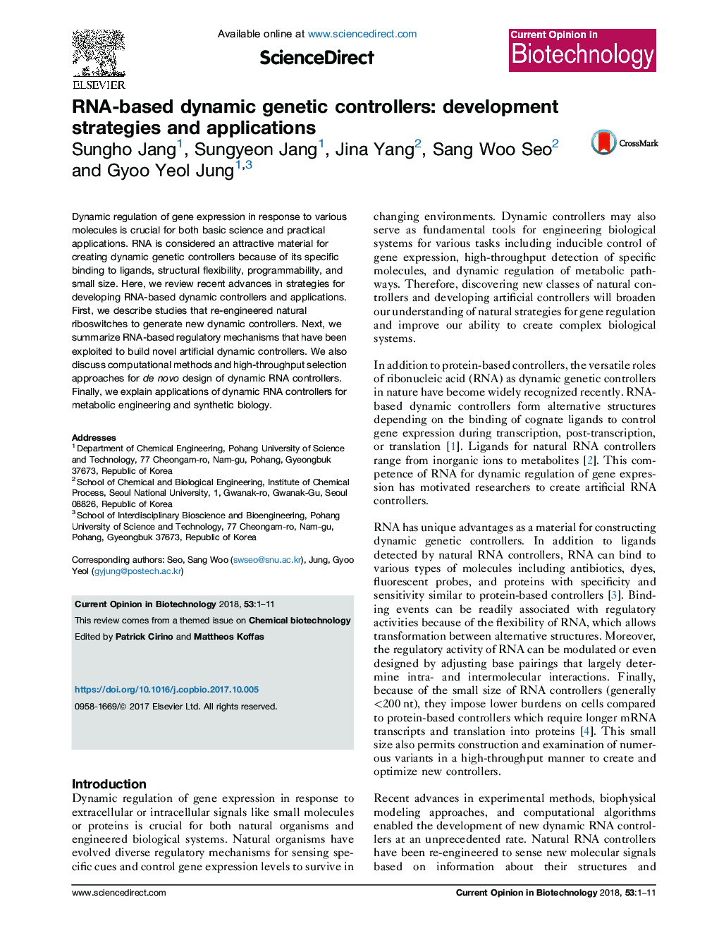 RNA-based dynamic genetic controllers: development strategies and applications