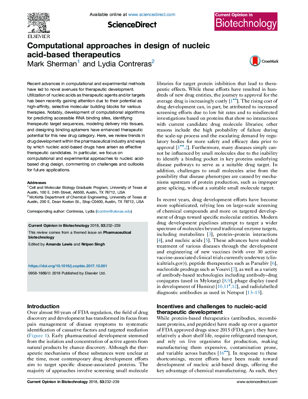 Computational approaches in design of nucleic acid-based therapeutics