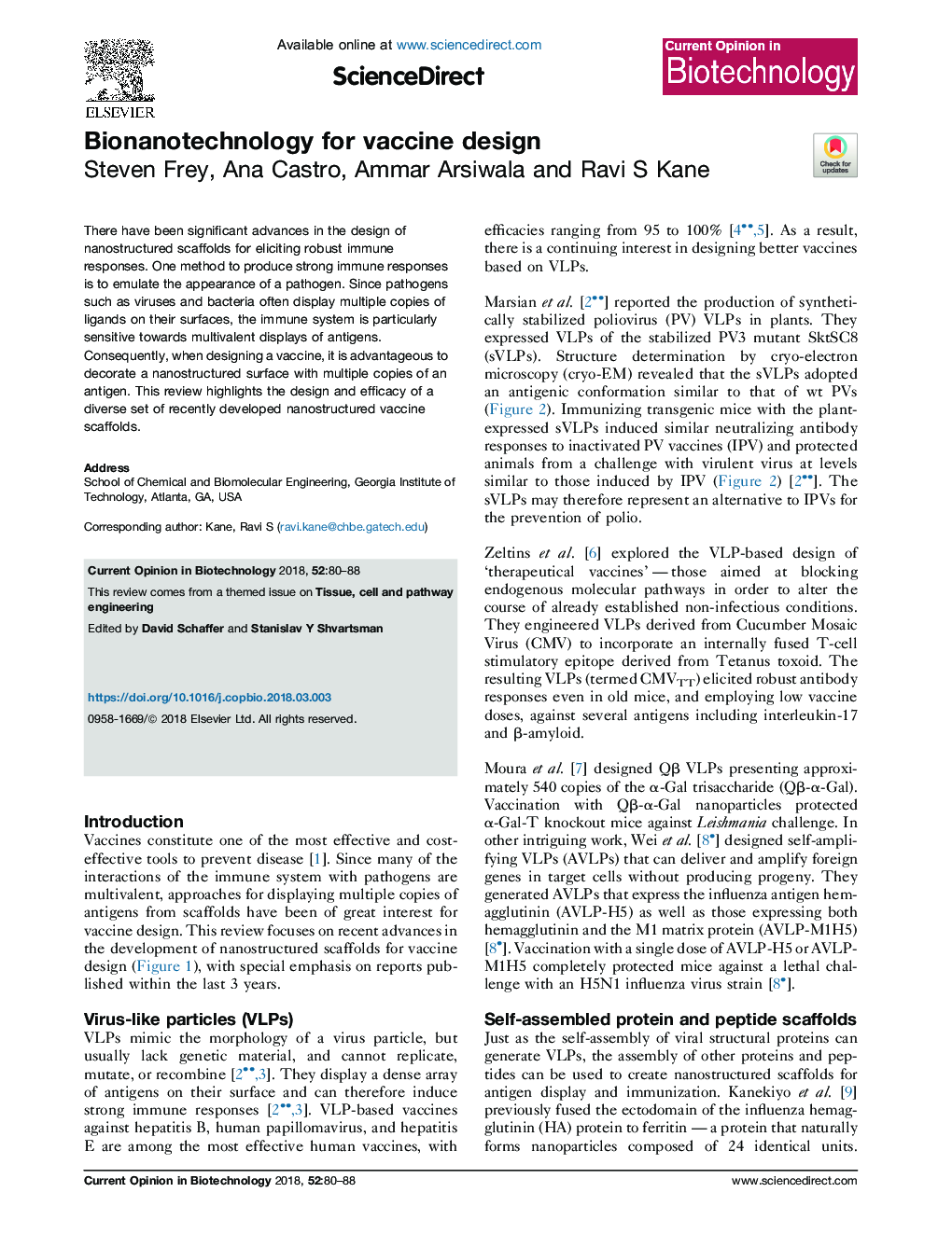 Bionanotechnology for vaccine design