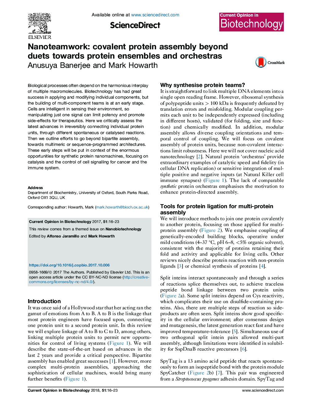 Nanoteamwork: covalent protein assembly beyond duets towards protein ensembles and orchestras