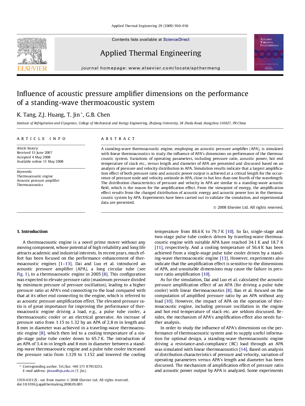 Influence of acoustic pressure amplifier dimensions on the performance of a standing-wave thermoacoustic system