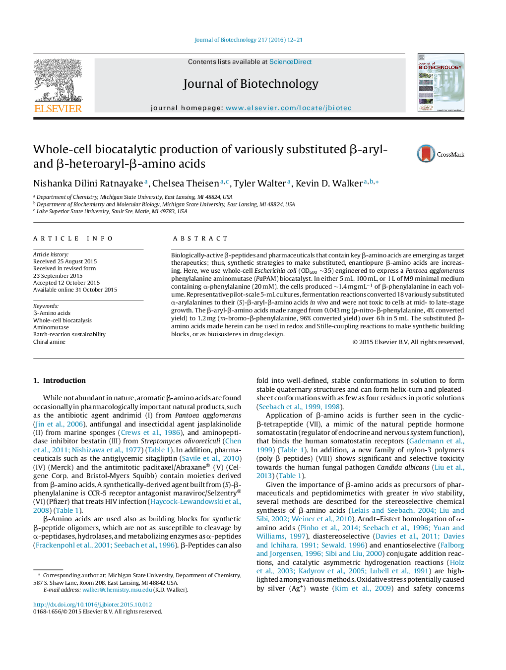 Whole-cell biocatalytic production of variously substituted Î²-aryl- and Î²-heteroaryl-Î²-amino acids