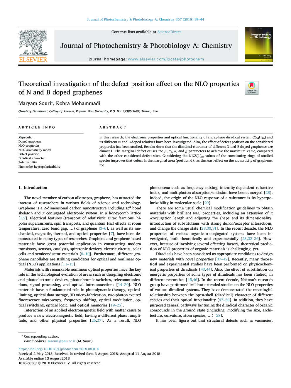 Theoretical investigation of the defect position effect on the NLO properties of N and B doped graphenes