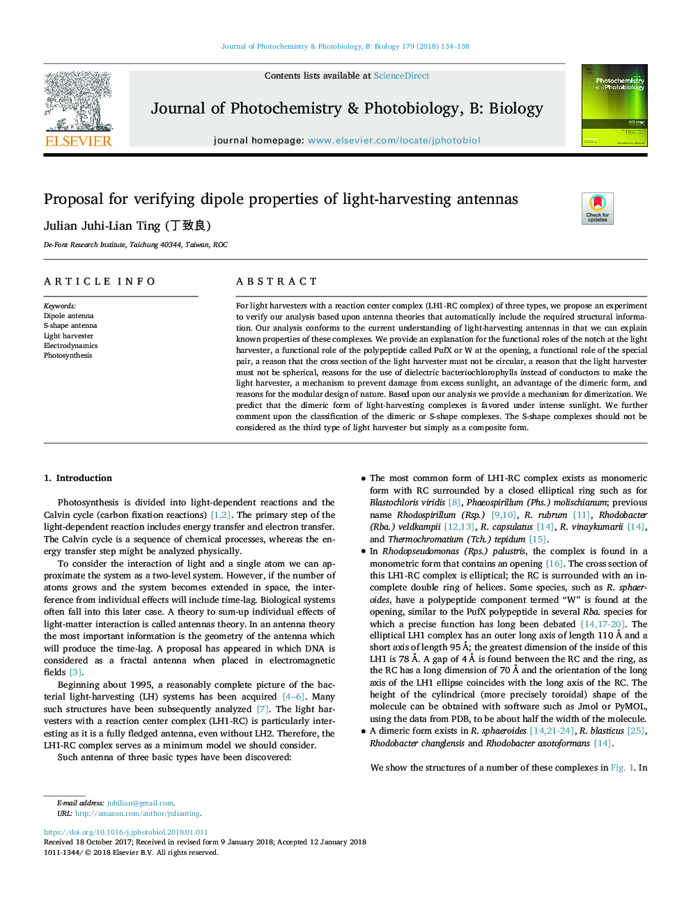 Proposal for verifying dipole properties of light-harvesting antennas