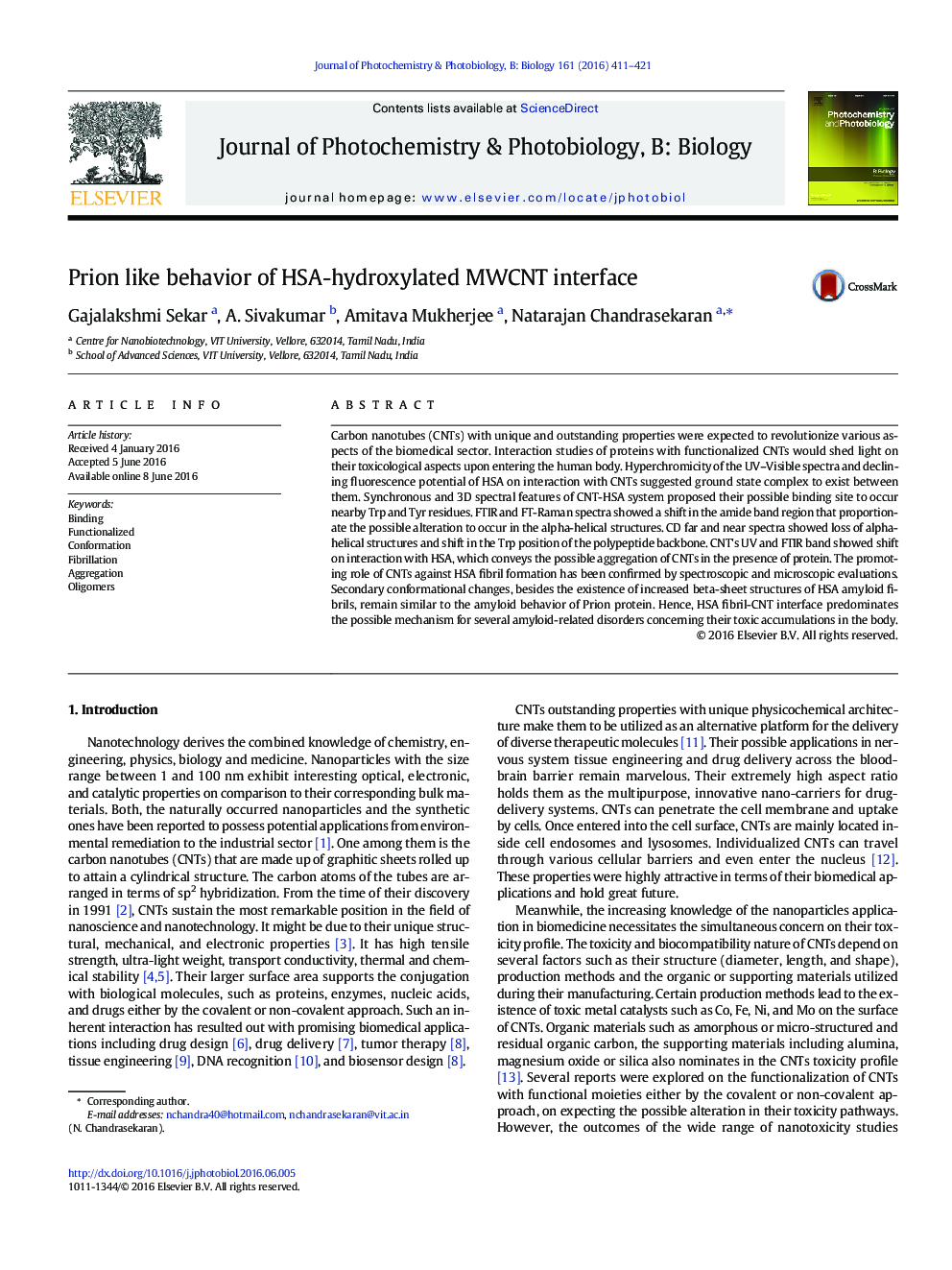 Prion like behavior of HSA-hydroxylated MWCNT interface