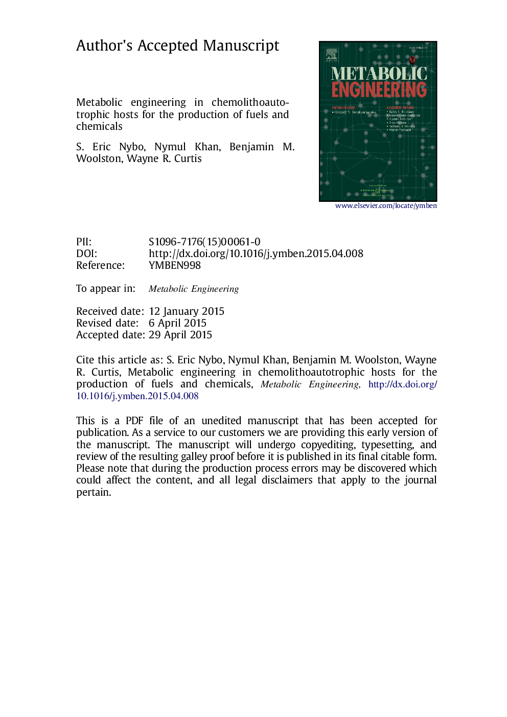 Metabolic engineering in chemolithoautotrophic hosts for the production of fuels and chemicals