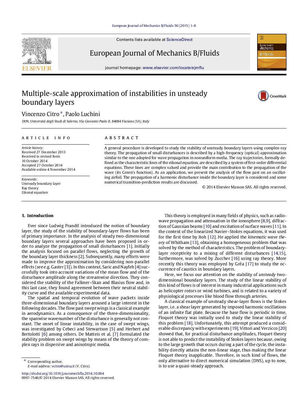 Multiple-scale approximation of instabilities in unsteady boundary layers