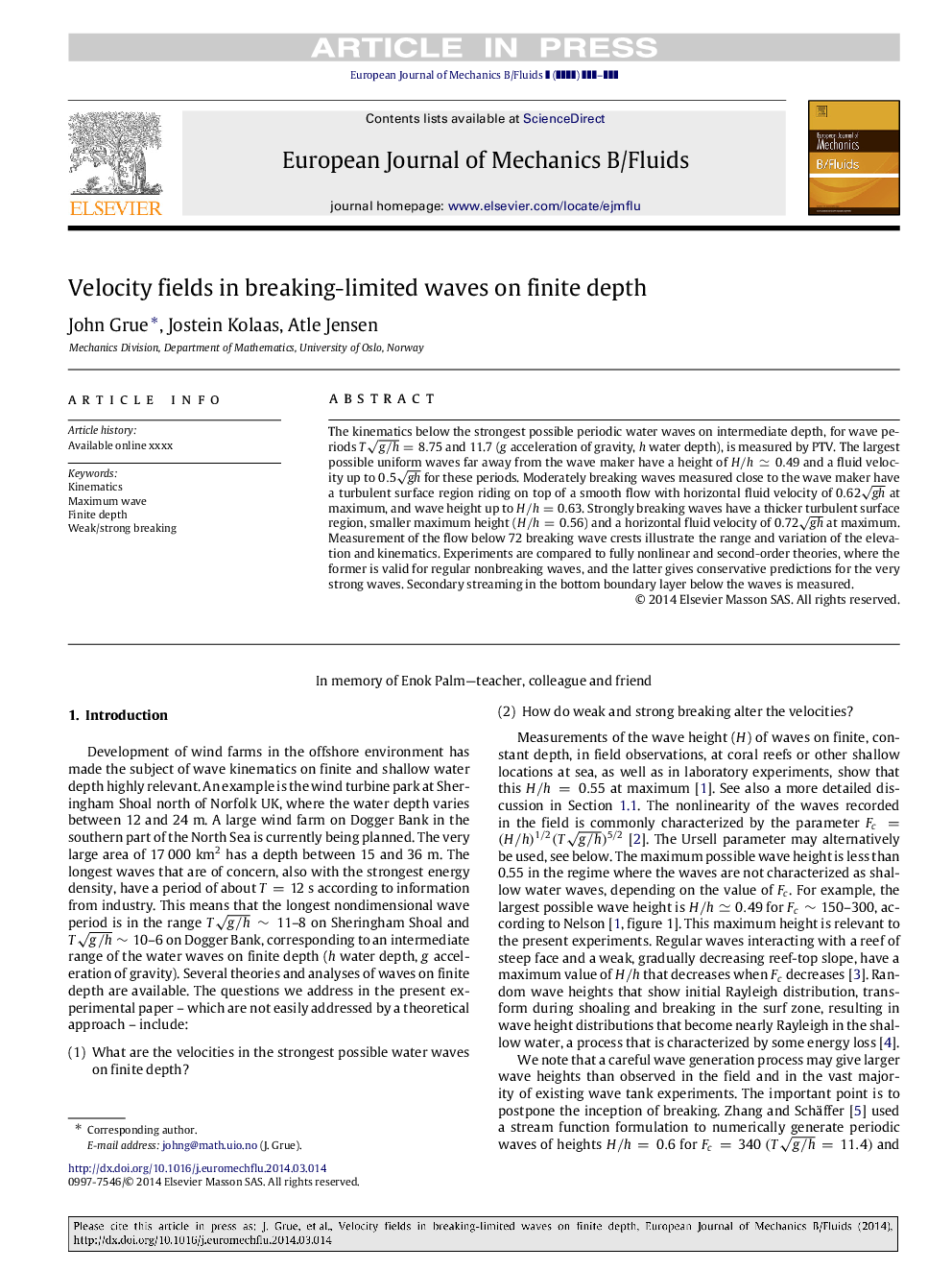 Velocity fields in breaking-limited waves on finite depth