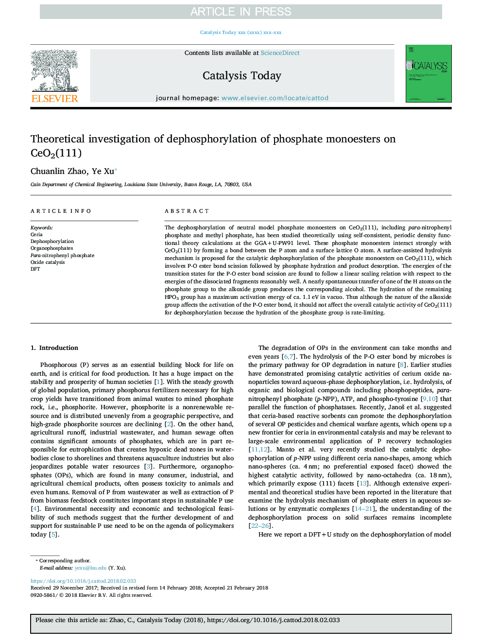 Theoretical investigation of dephosphorylation of phosphate monoesters on CeO2(111)