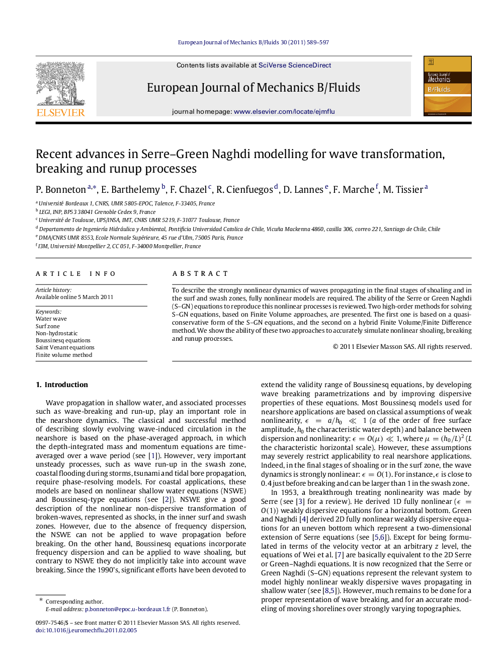 Recent advances in Serre–Green Naghdi modelling for wave transformation, breaking and runup processes