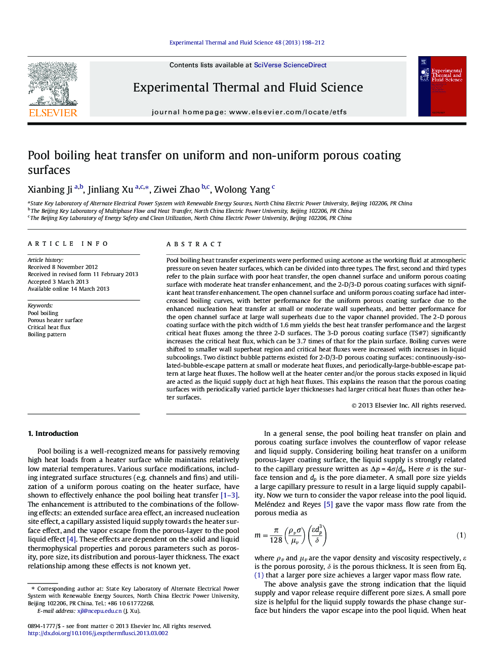 Pool boiling heat transfer on uniform and non-uniform porous coating surfaces