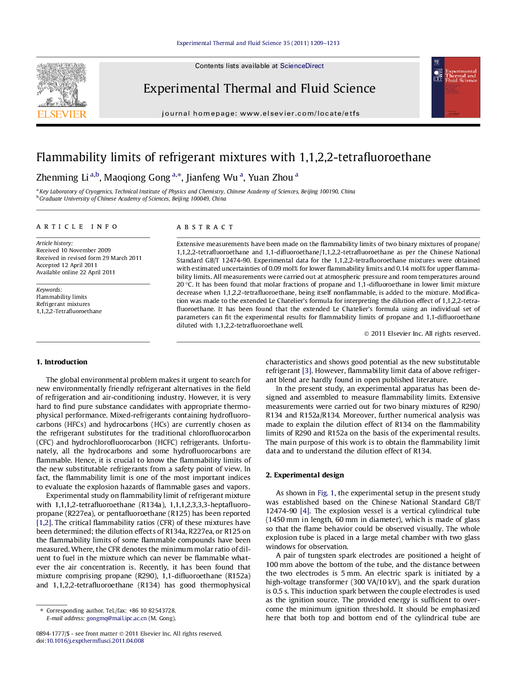 Flammability limits of refrigerant mixtures with 1,1,2,2-tetrafluoroethane