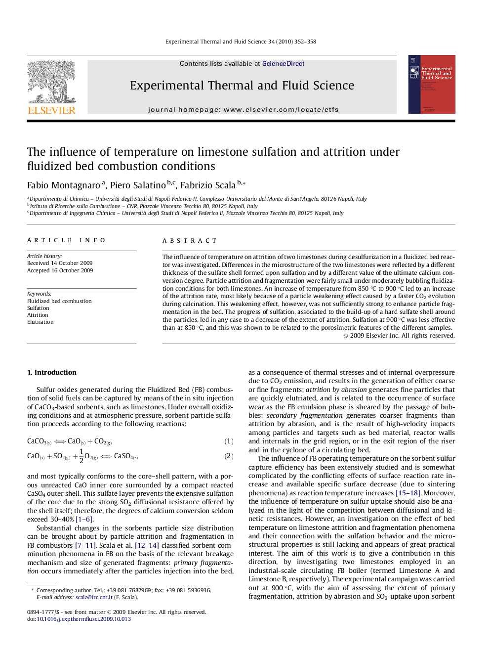 The influence of temperature on limestone sulfation and attrition under fluidized bed combustion conditions