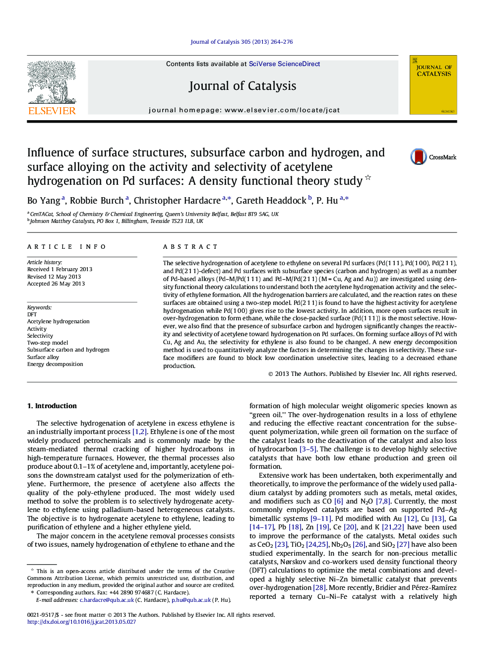 Influence of surface structures, subsurface carbon and hydrogen, and surface alloying on the activity and selectivity of acetylene hydrogenation on Pd surfaces: A density functional theory study