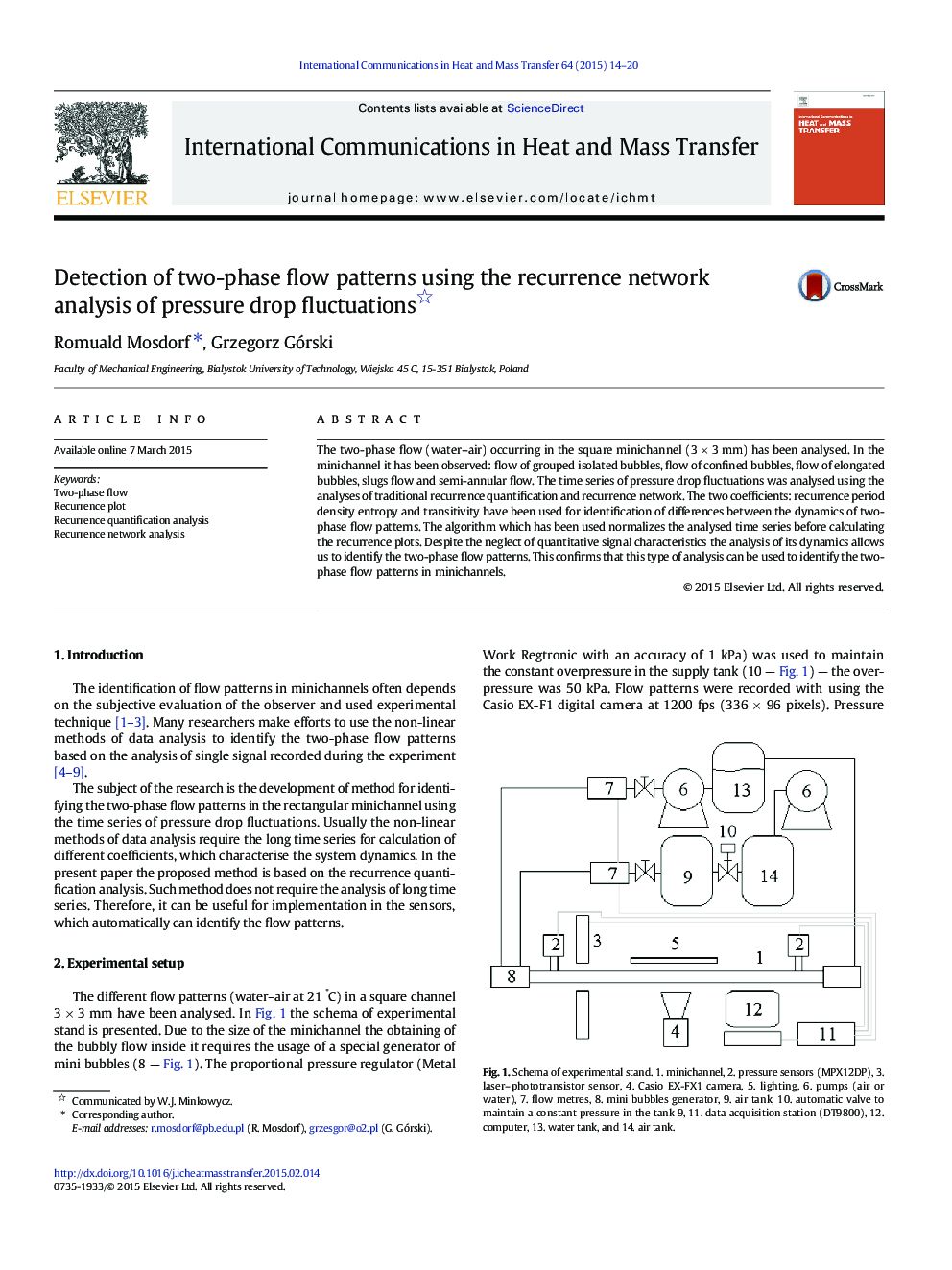 Detection of two-phase flow patterns using the recurrence network analysis of pressure drop fluctuations