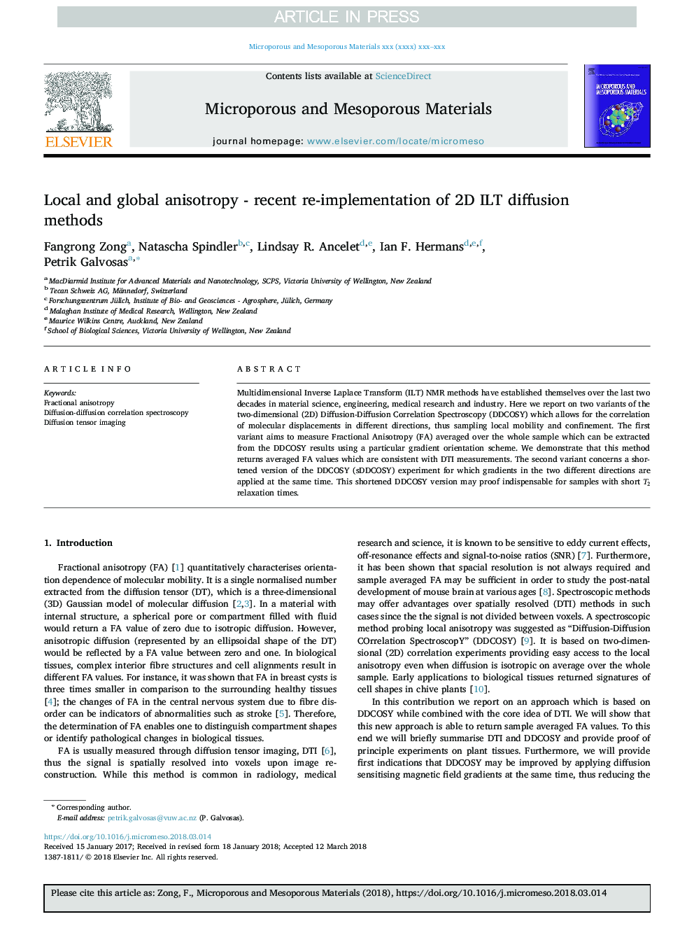 Local and global anisotropy - recent re-implementation of 2D ILT diffusion methods