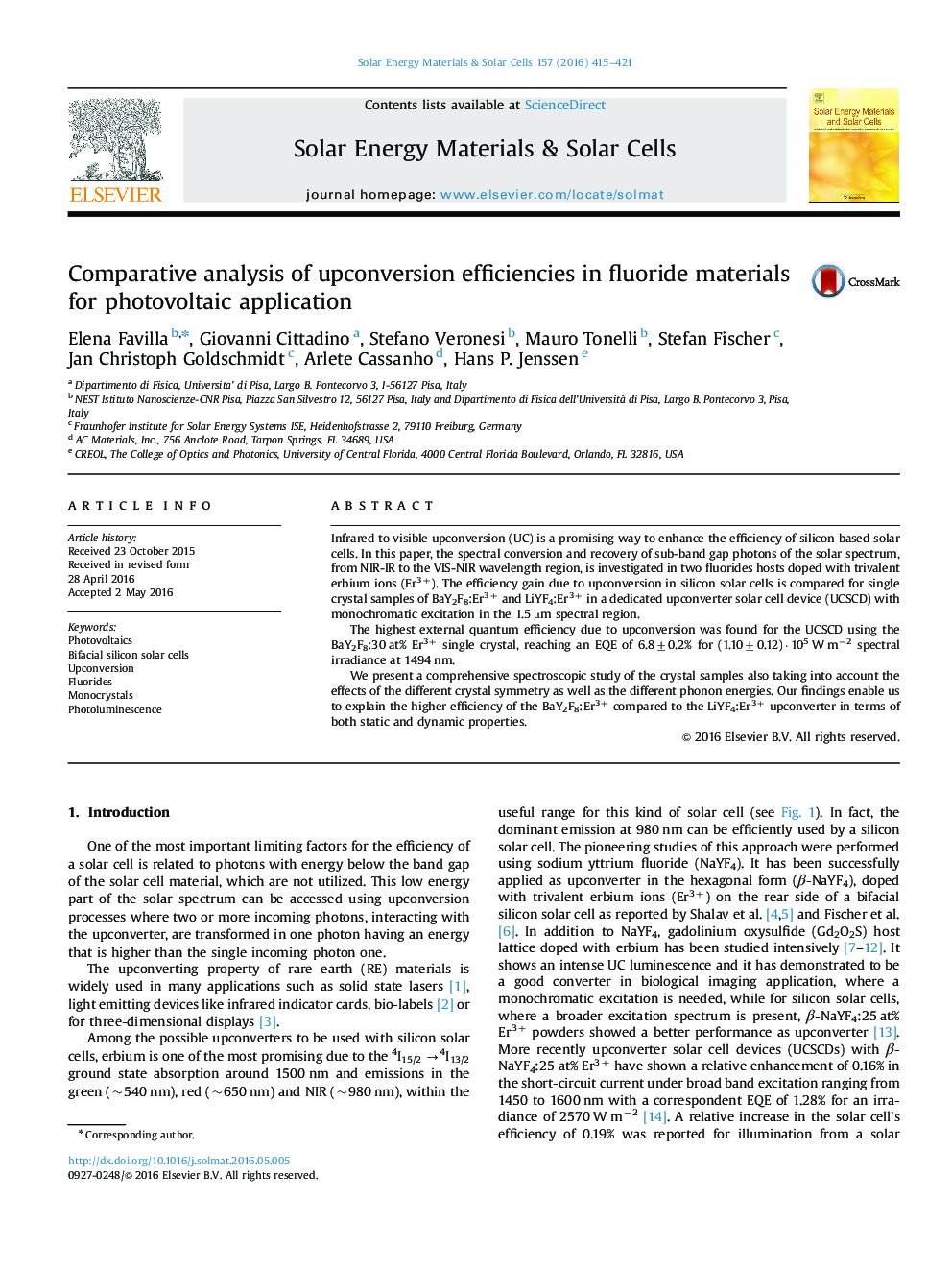 Comparative analysis of upconversion efficiencies in fluoride materials for photovoltaic application