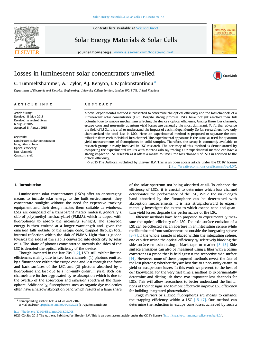 Losses in luminescent solar concentrators unveiled