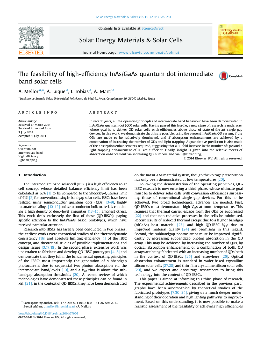 The feasibility of high-efficiency InAs/GaAs quantum dot intermediate band solar cells