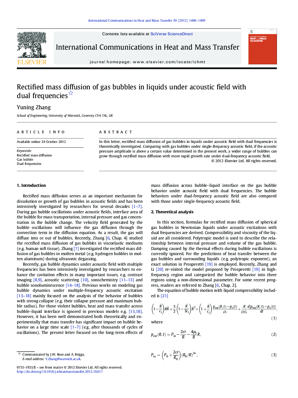 Rectified mass diffusion of gas bubbles in liquids under acoustic field with dual frequencies 