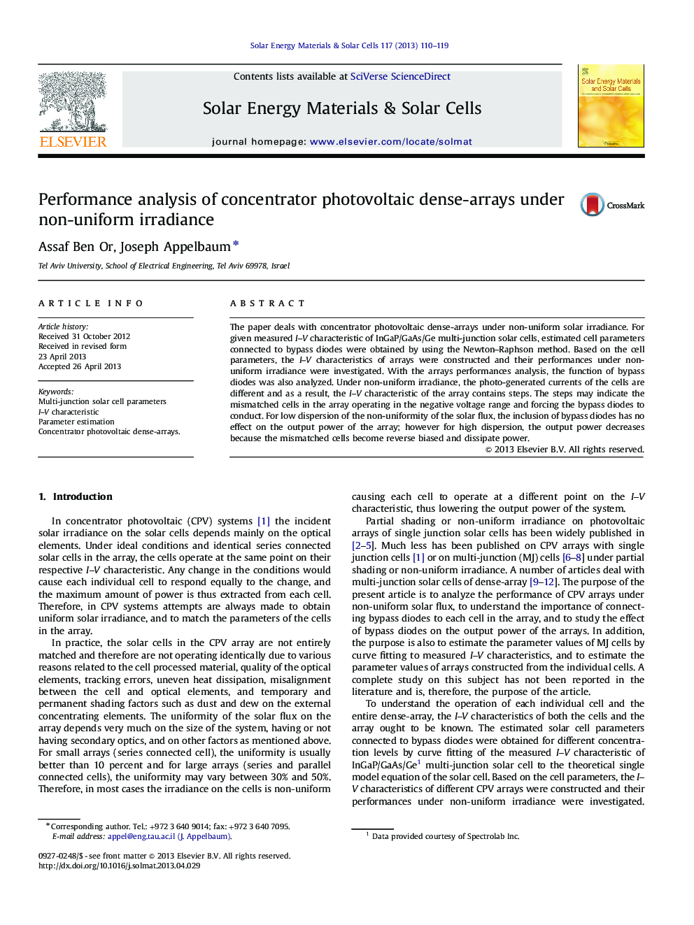 Performance analysis of concentrator photovoltaic dense-arrays under non-uniform irradiance