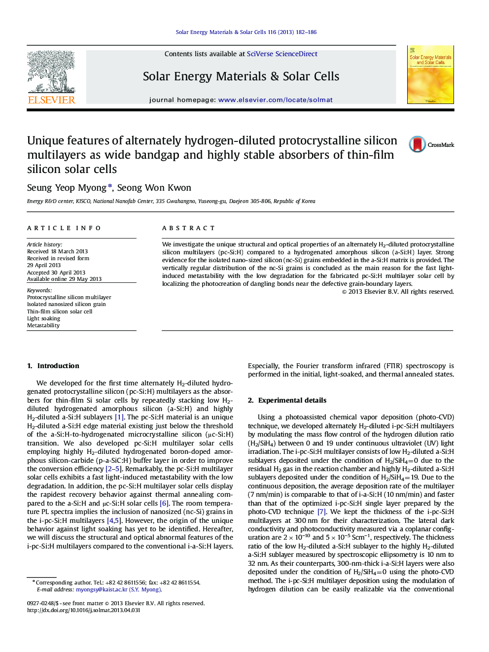 Unique features of alternately hydrogen-diluted protocrystalline silicon multilayers as wide bandgap and highly stable absorbers of thin-film silicon solar cells