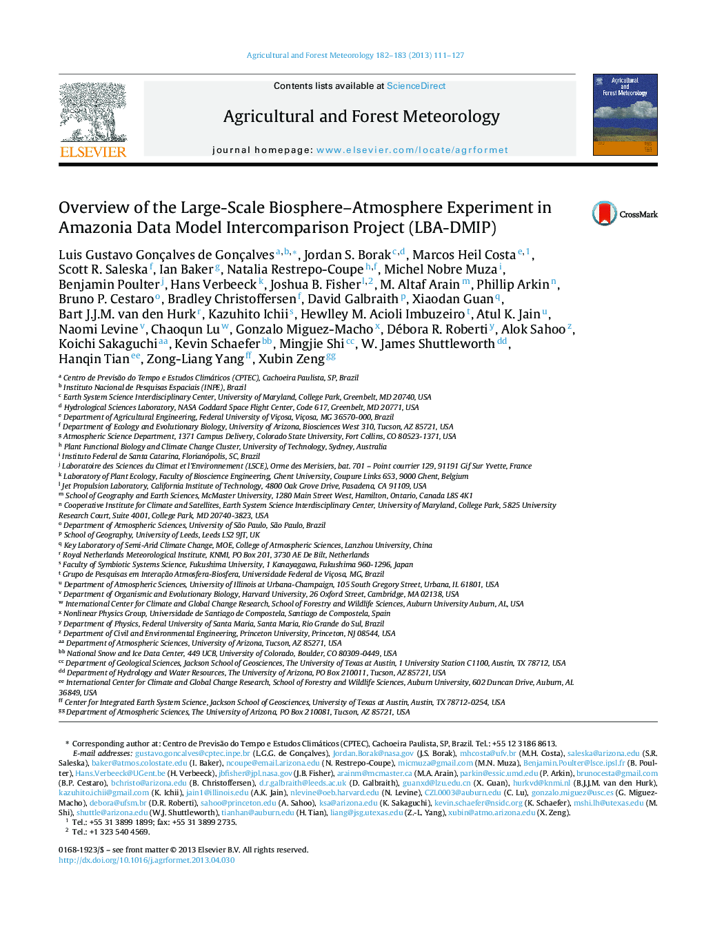 Overview of the Large-Scale Biosphere-Atmosphere Experiment in Amazonia Data Model Intercomparison Project (LBA-DMIP)