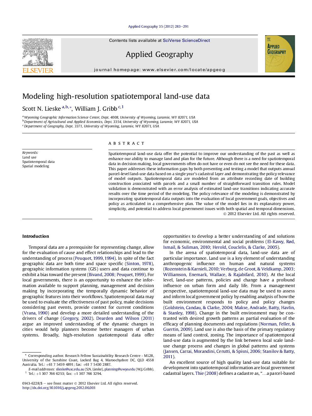 Modeling high-resolution spatiotemporal land-use data