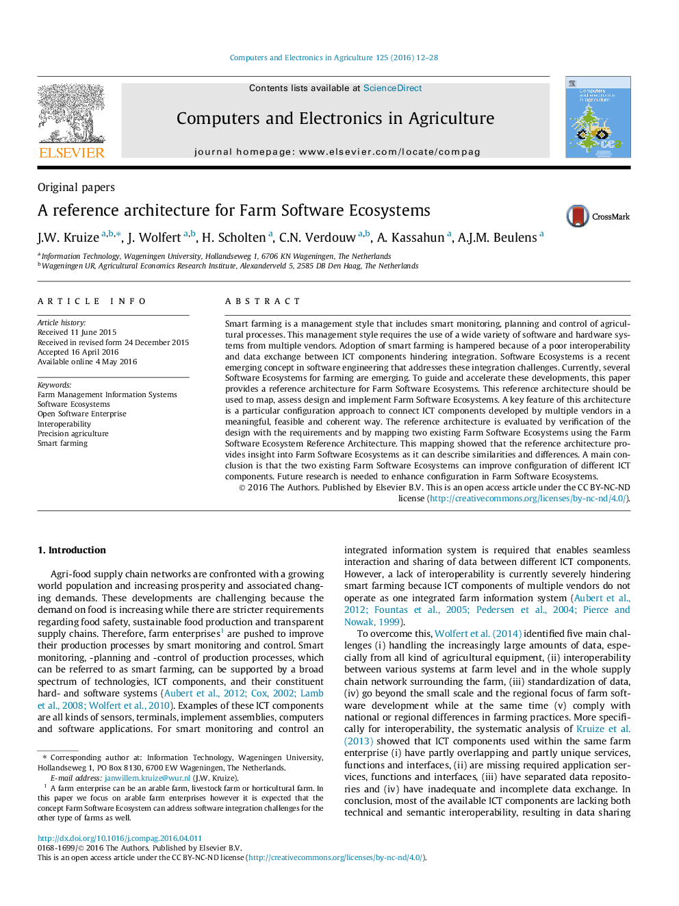 A reference architecture for Farm Software Ecosystems