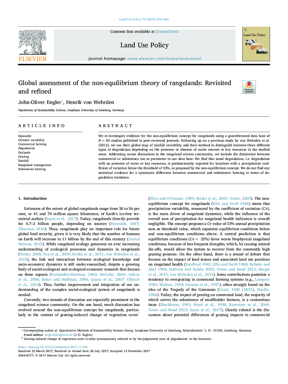 Global assessment of the non-equilibrium theory of rangelands: Revisited and refined