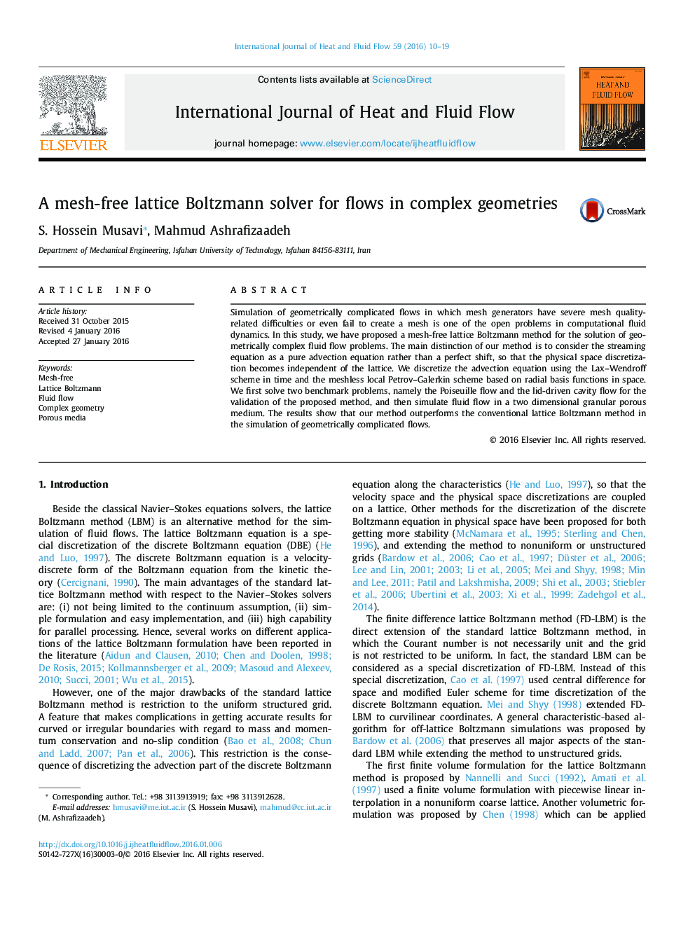 A mesh-free lattice Boltzmann solver for flows in complex geometries