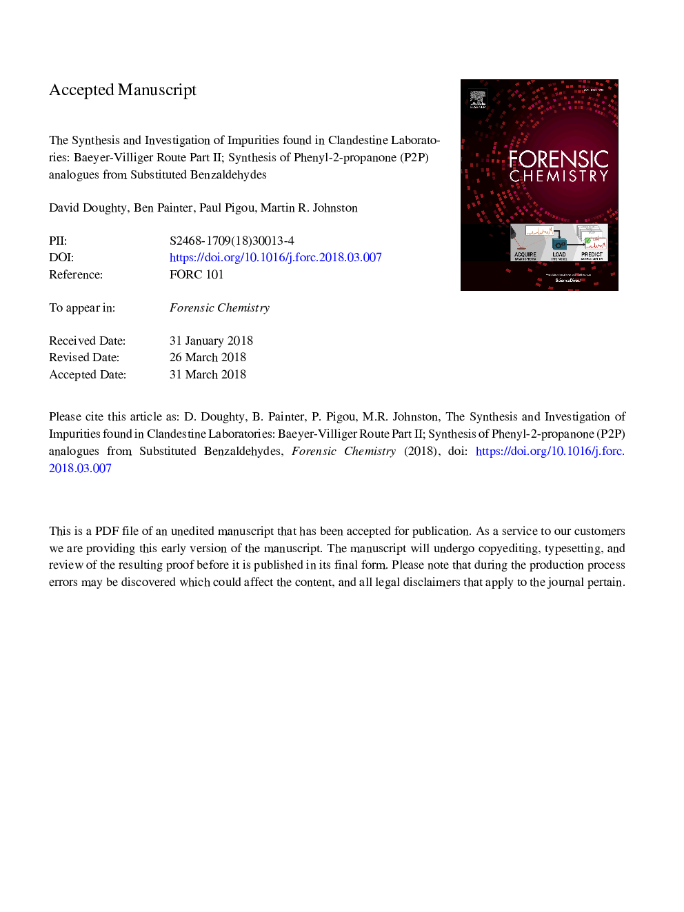 The synthesis and investigation of impurities found in clandestine laboratories: Baeyer-Villiger route part II; synthesis of Phenyl-2-propanone (P2P) analogues from substituted benzaldehydes