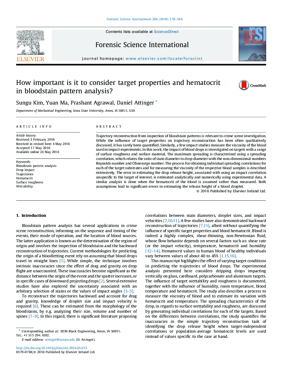 How important is it to consider target properties and hematocrit in bloodstain pattern analysis?