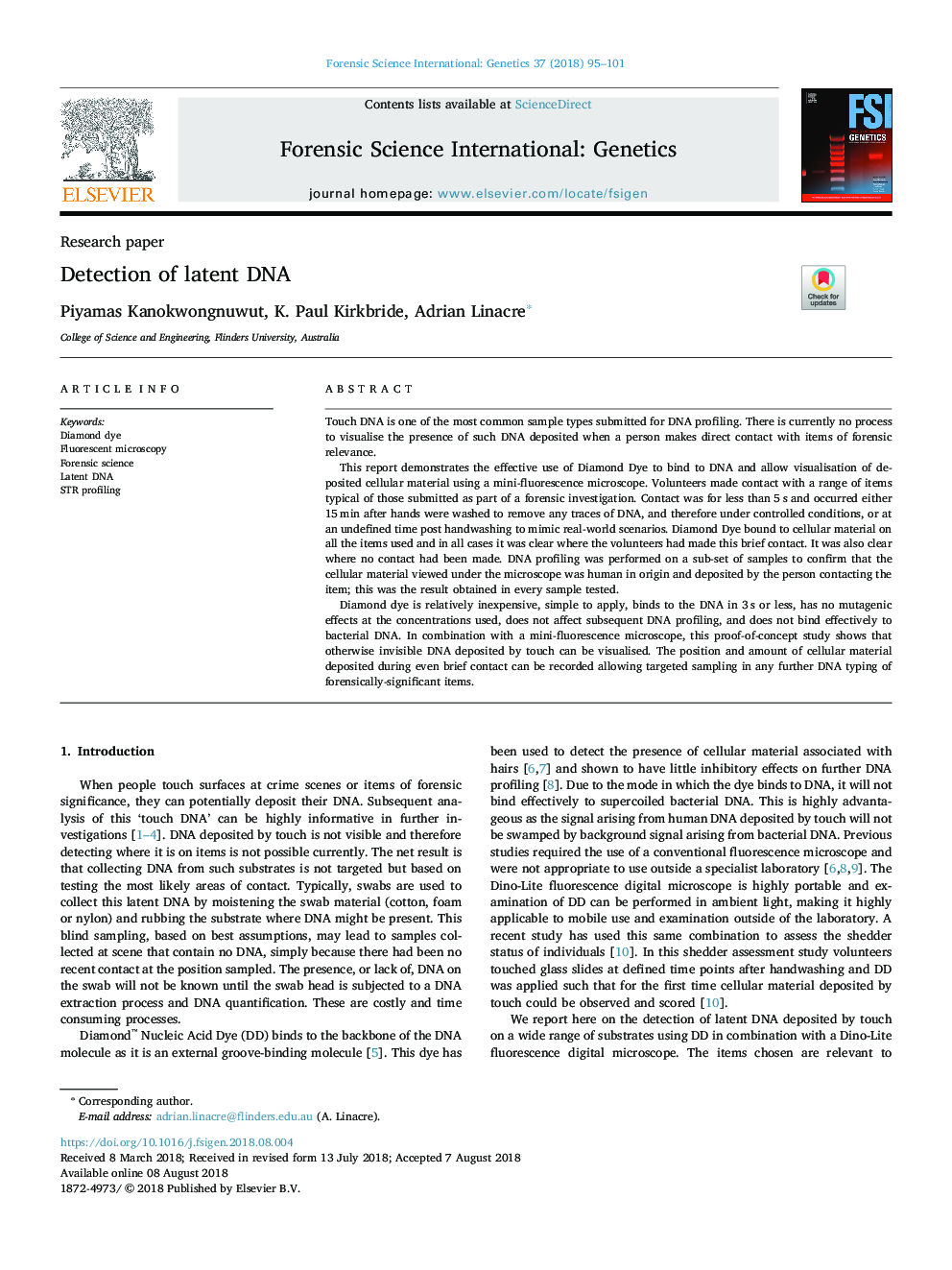 Detection of latent DNA