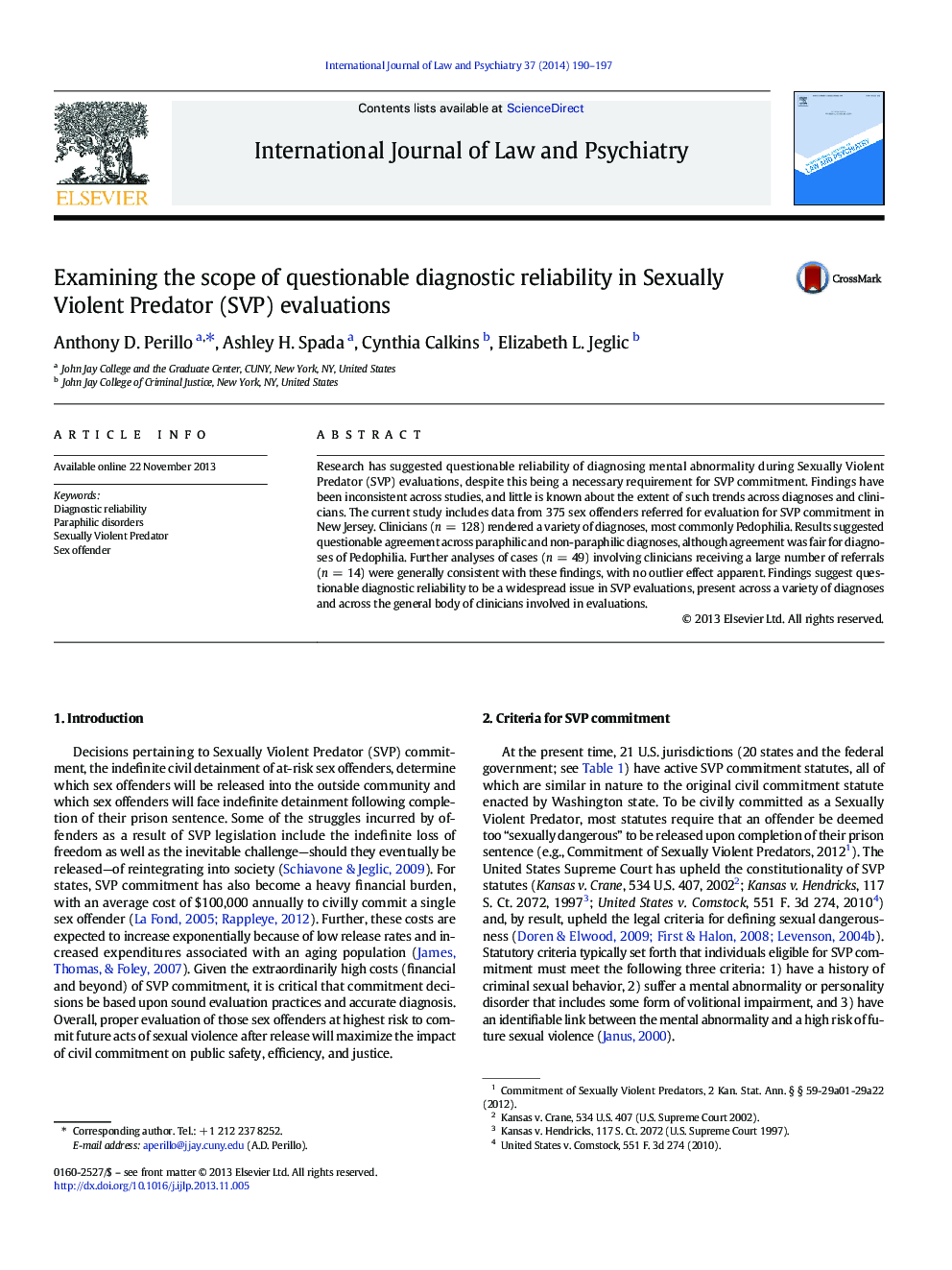 Examining the scope of questionable diagnostic reliability in Sexually Violent Predator (SVP) evaluations