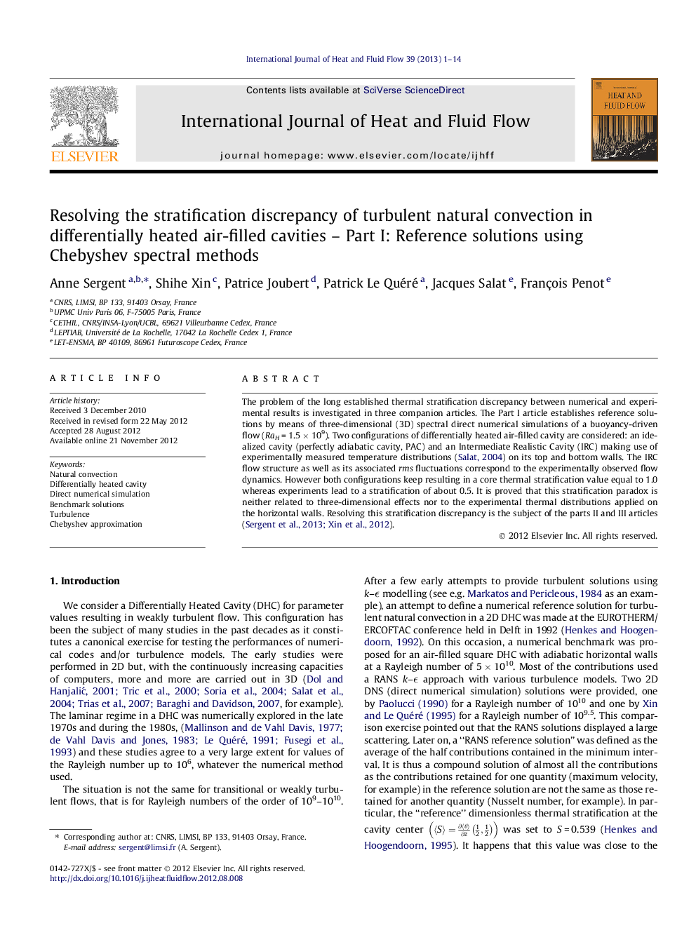 Resolving the stratification discrepancy of turbulent natural convection in differentially heated air-filled cavities – Part I: Reference solutions using Chebyshev spectral methods