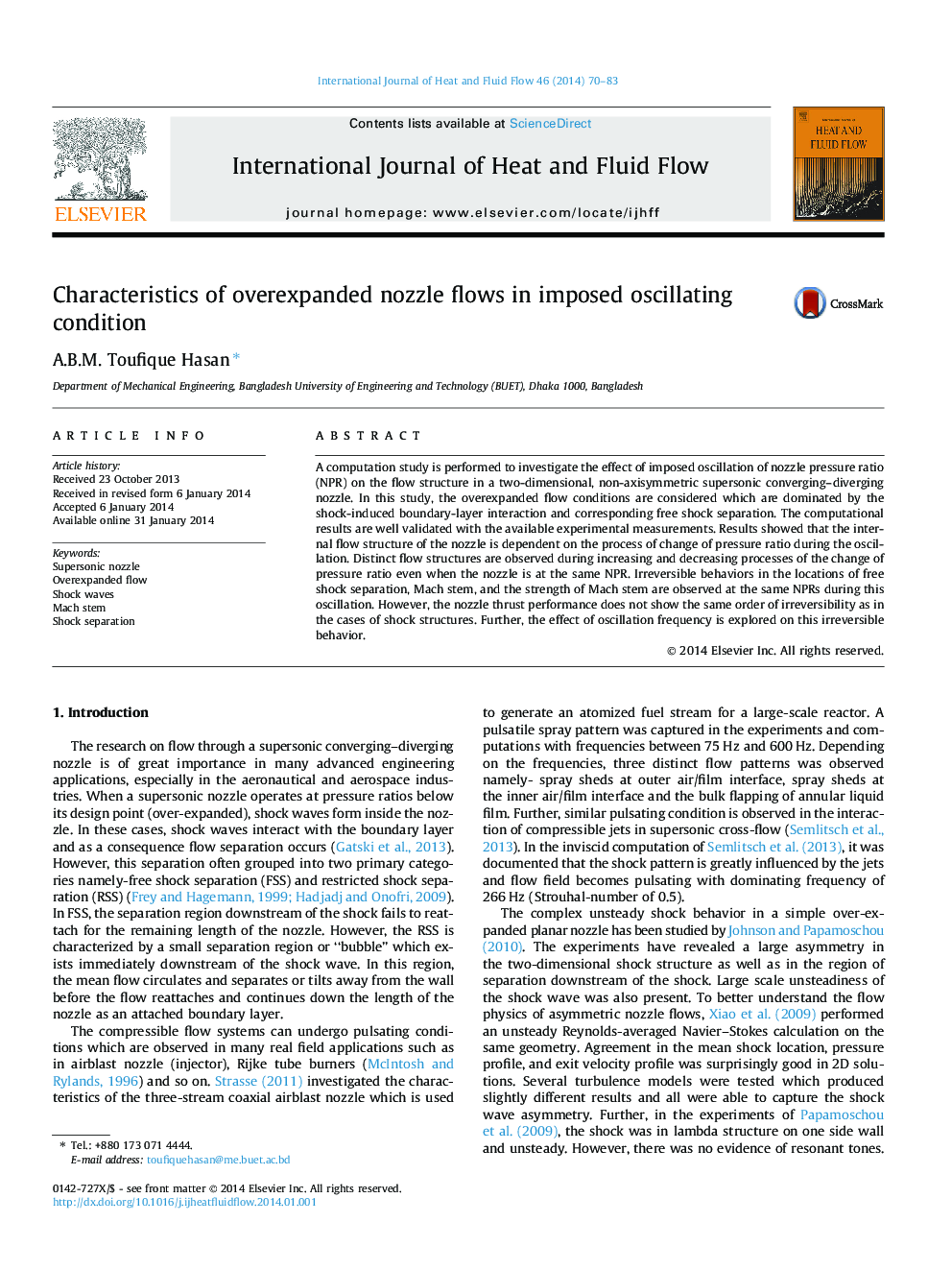 Characteristics of overexpanded nozzle flows in imposed oscillating condition