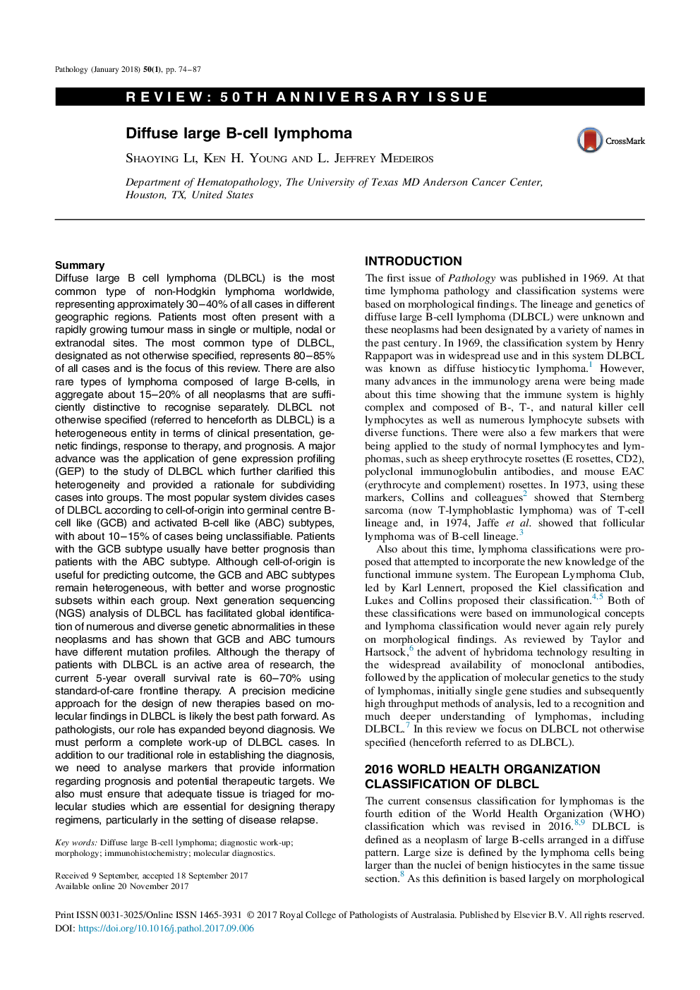 Diffuse large B-cell lymphoma