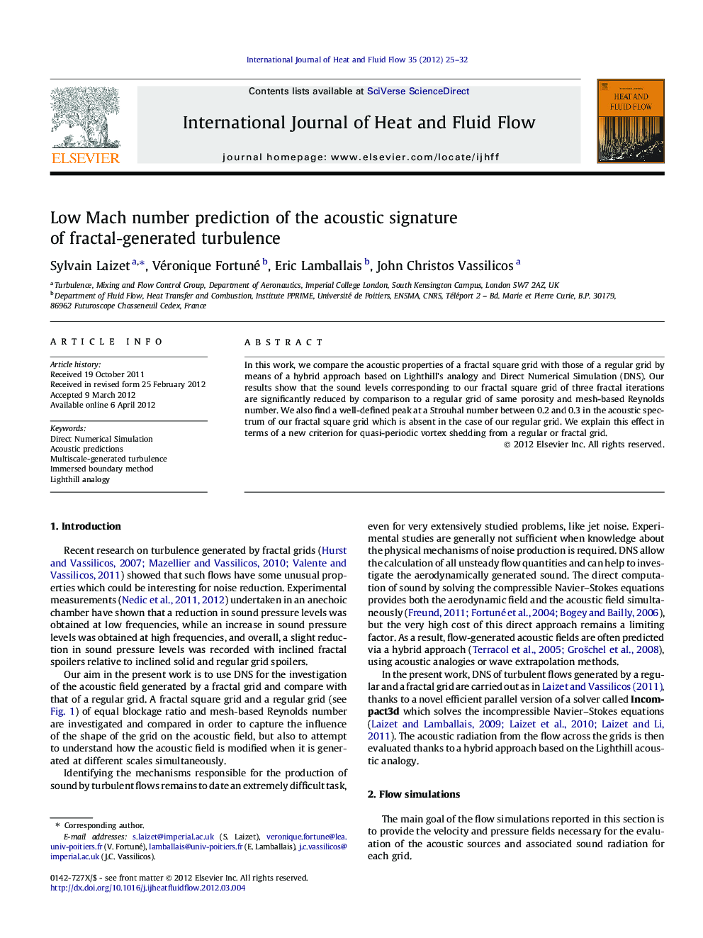 Low Mach number prediction of the acoustic signature of fractal-generated turbulence