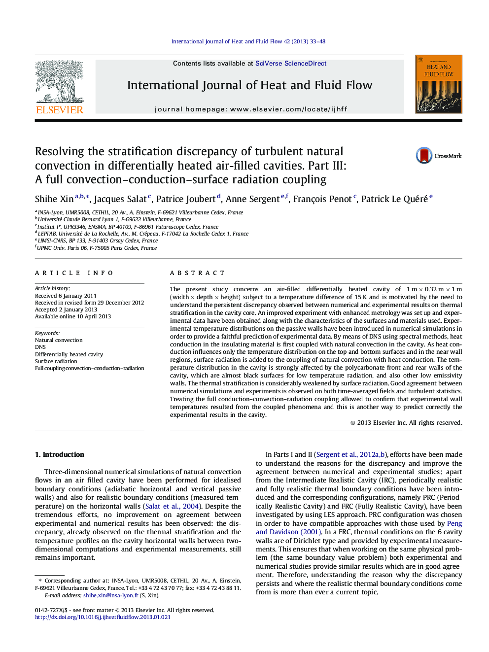 Resolving the stratification discrepancy of turbulent natural convection in differentially heated air-filled cavities. Part III: A full convection–conduction–surface radiation coupling